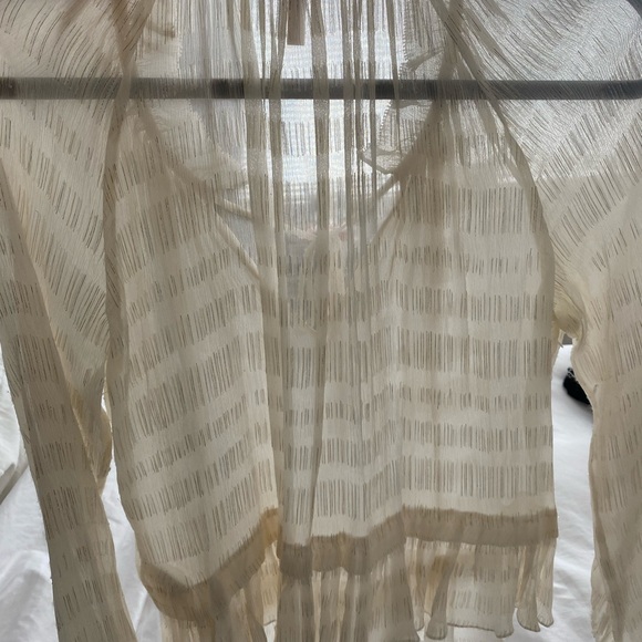 Rebecca Taylor Long Sleeve Lurex Clip Top - Picture 8 of 8